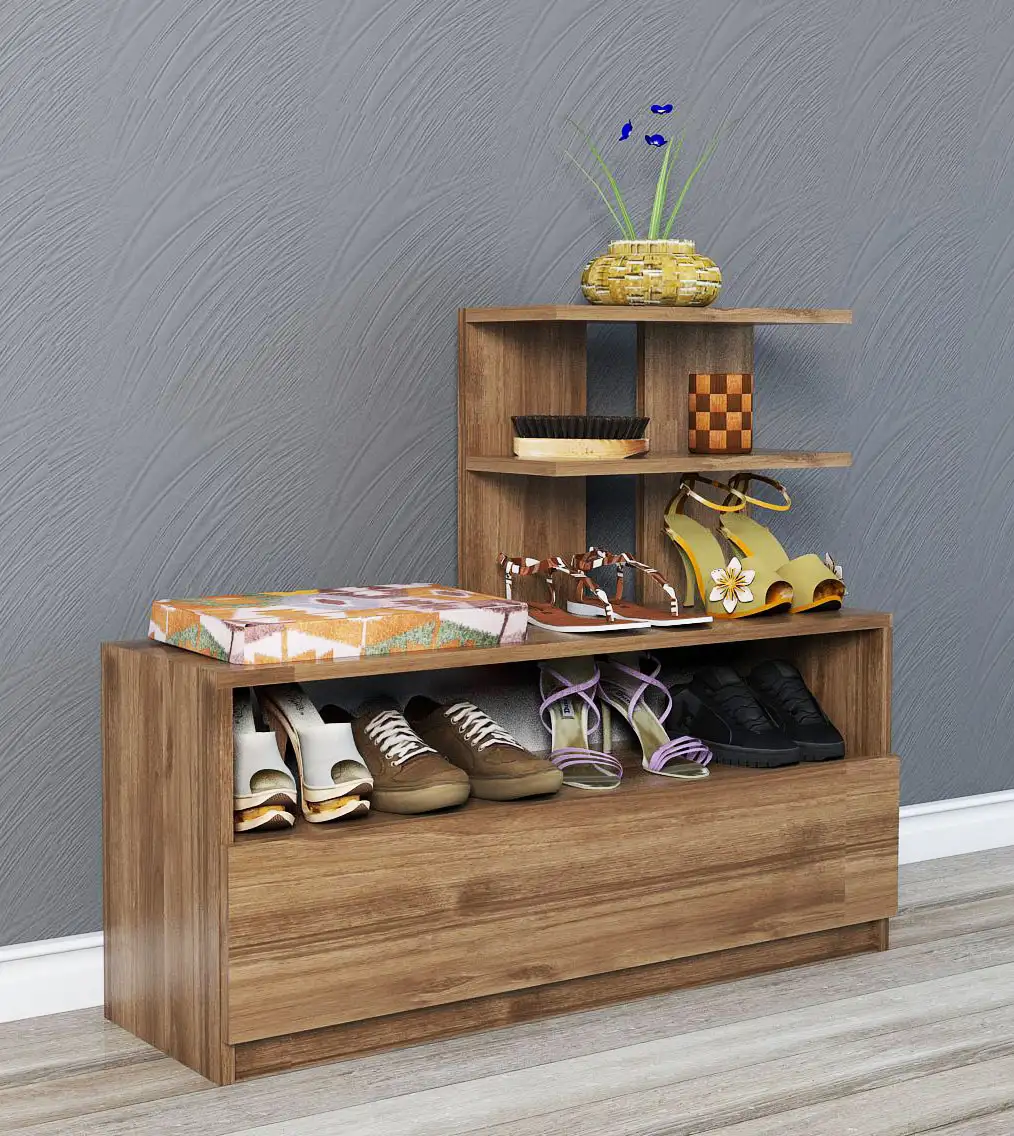 Dulap pentru pantofi, Airy Homs, maron, 100 x 81 x 29.6 cm, PAL