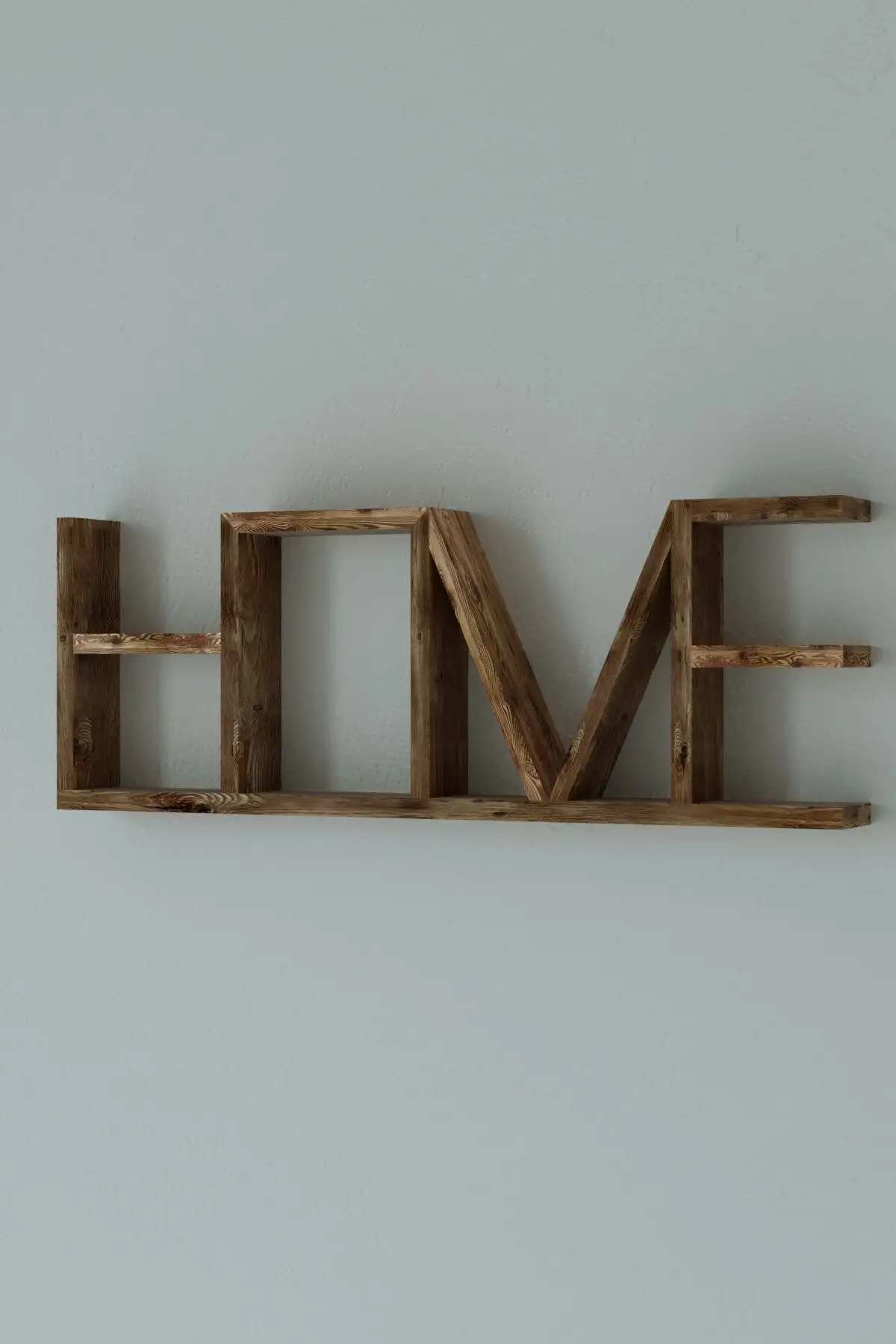 Raft de perete din lemn  Homs Home, 75 x 8 x 27 cm, maro
