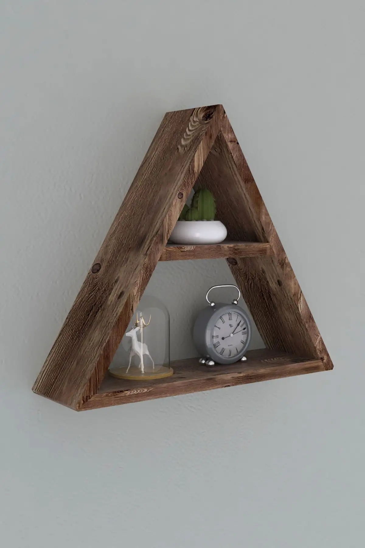 Raft perete din lemn ,seria wood Homs, maro, 33 x 30 x 6 cm,700201