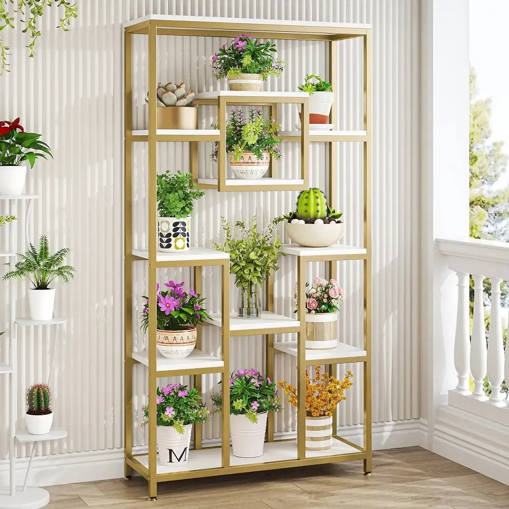Biblioteca Dani din metal culoare auriu 182 cm