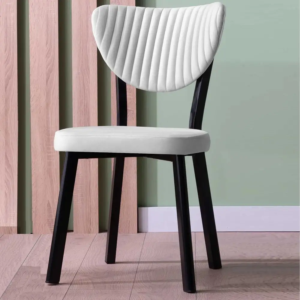 Scaun Barton, bej, profil din metal