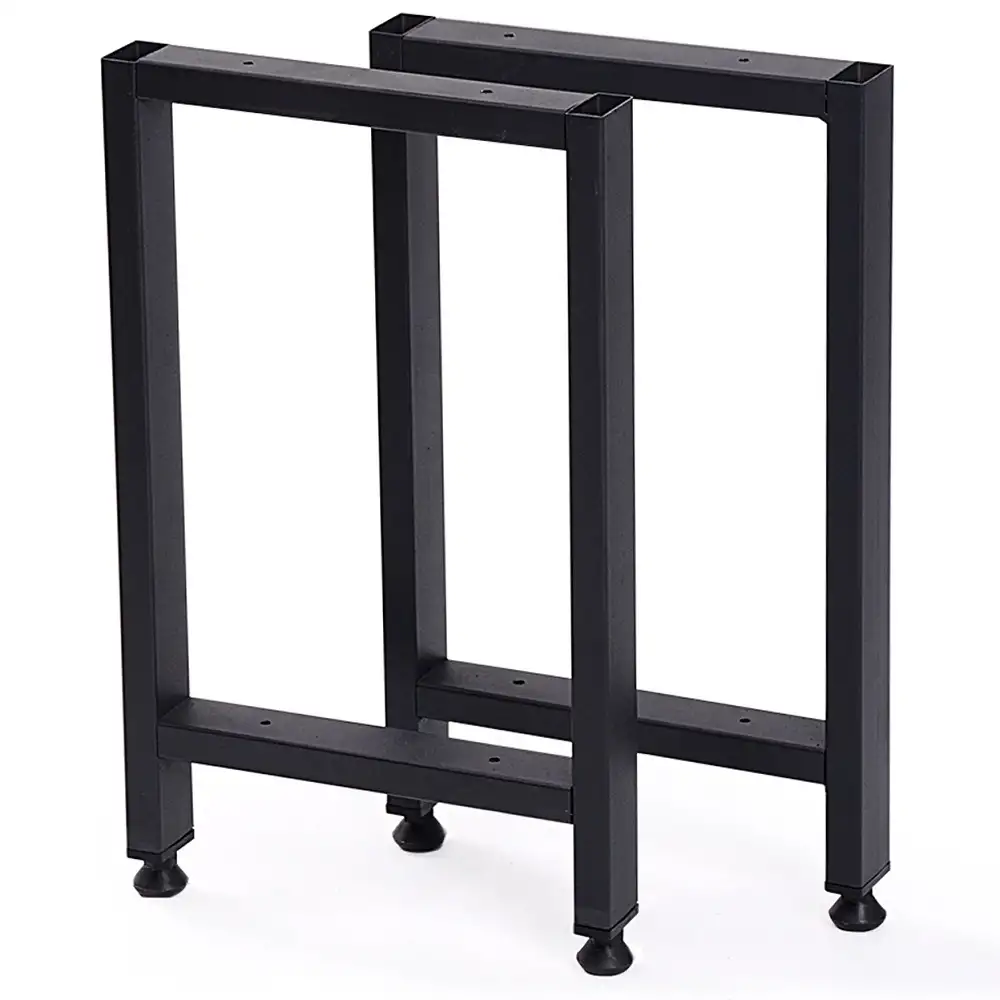 Set 2 picioare metalice pentru măsuță de cafea, design industrial,42 cm