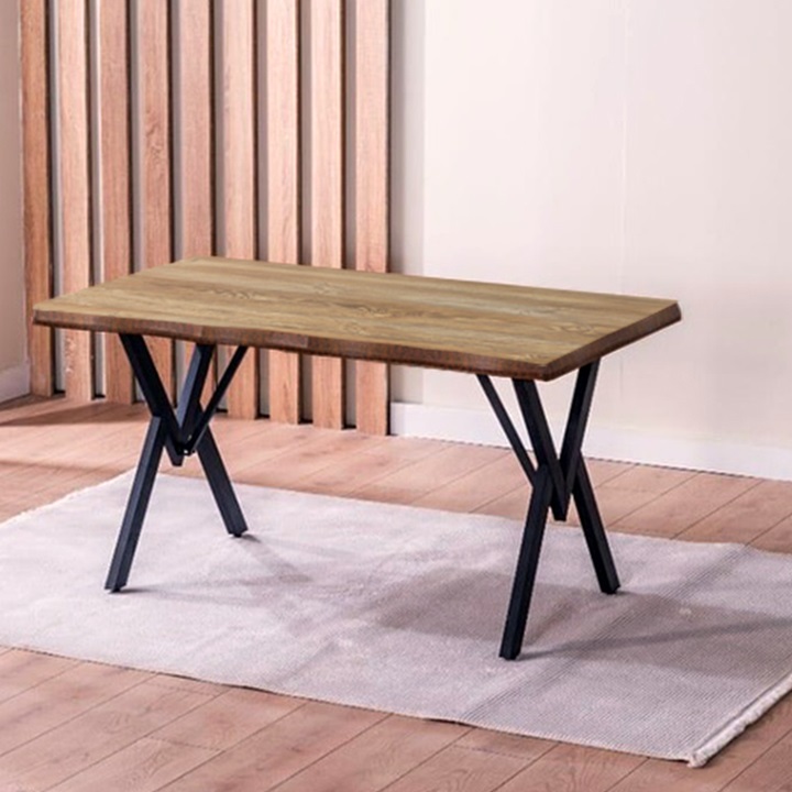 Masă Barton Nuc din MDF, Pentru Bucătărie sau Living