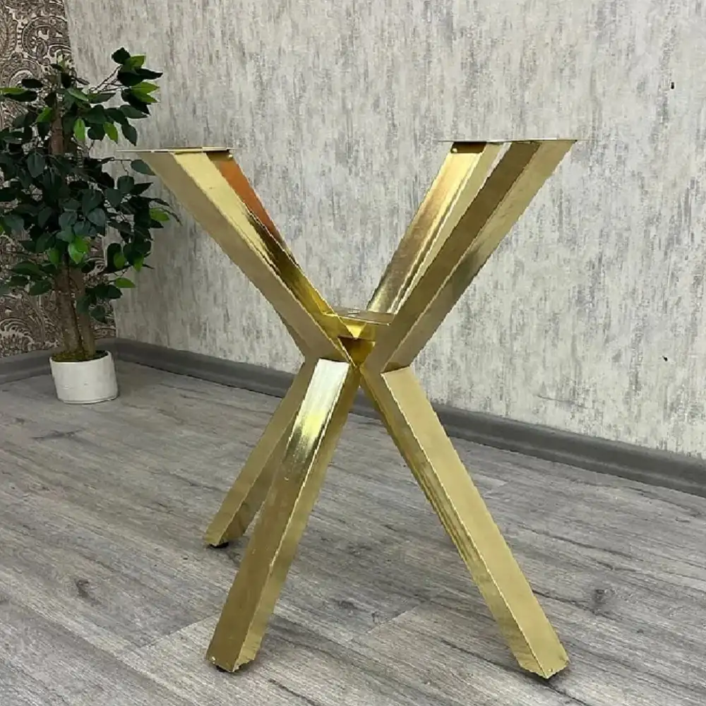 Picioare pentru masa rotunda sau patrata metal, culoare auriu -gold,80 cm