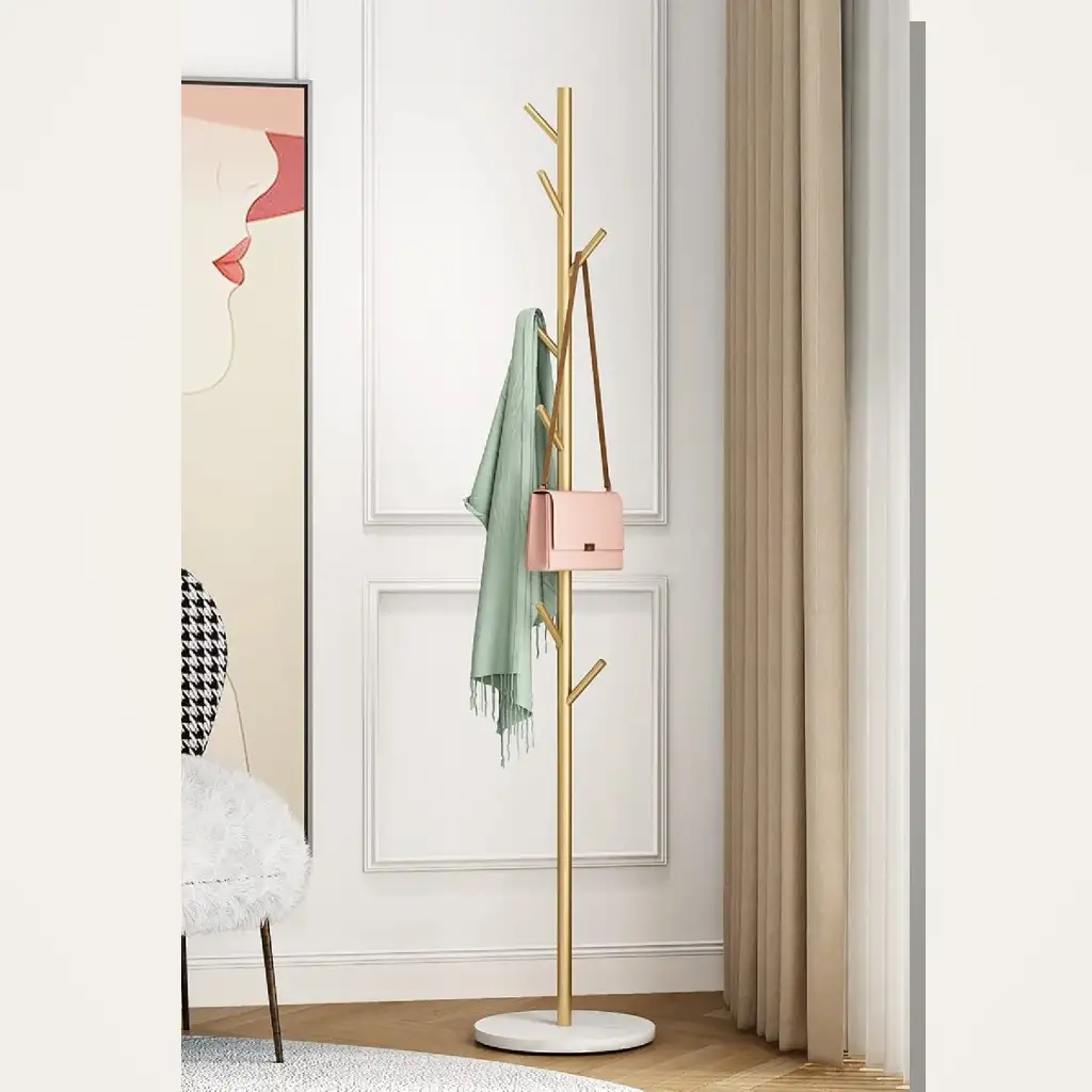Cuier din metal ,culoare auriu,170x32 cm